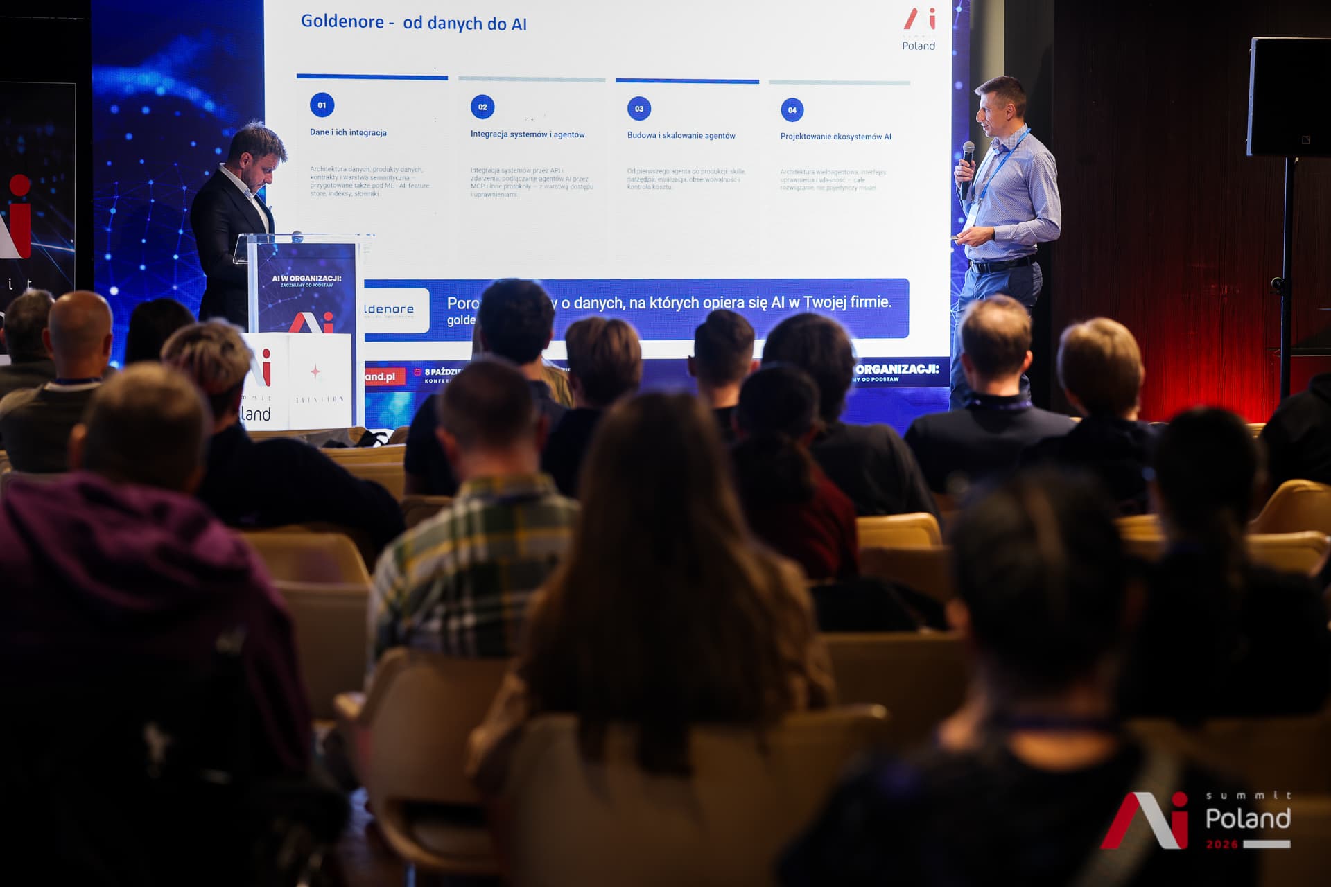 Goldenore speakers presenting the journey from data to AI